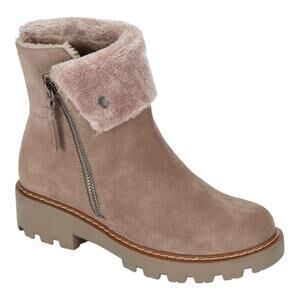 Baretraps Women's Wyoming Waterproof Suede Booties Taupe Size 9 M